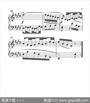 第六级A组二部创意曲（中国音乐学院钢琴考级作品1~6级）
