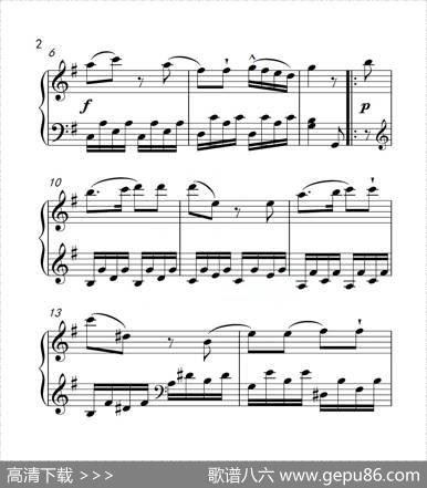 第六级A组奏鸣曲（中国音乐学院钢琴考级作品1~6级）|海顿