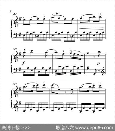 第六级A组奏鸣曲（中国音乐学院钢琴考级作品1~6级）|海顿