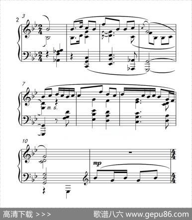 第六级A组山歌（中国音乐学院钢琴考级作品1~6级）