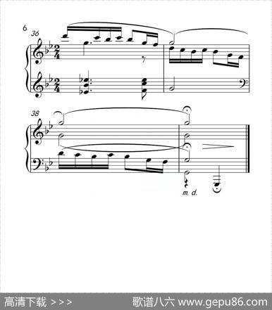 第六级A组山歌（中国音乐学院钢琴考级作品1~6级）