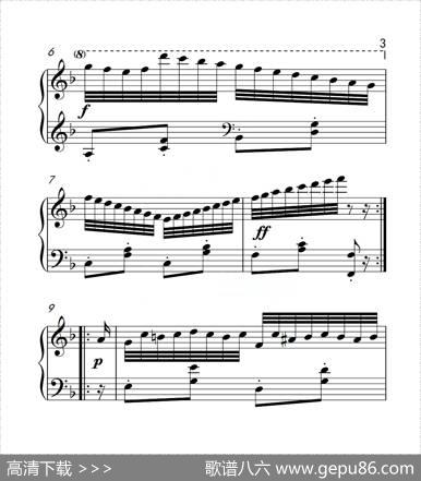 第六级B组练习曲（中国音乐学院钢琴考级作品1~6级）|车尔尼