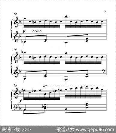 第六级B组练习曲（中国音乐学院钢琴考级作品1~6级）|车尔尼
