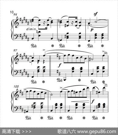 第六级圆舞曲（中国音乐学院钢琴考级作品1~6级）|肖邦