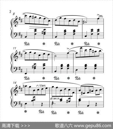第六级圆舞曲（中国音乐学院钢琴考级作品1~6级）|肖邦