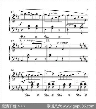 第六级圆舞曲（中国音乐学院钢琴考级作品1~6级）|肖邦