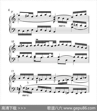 第六级三部创意曲（中国音乐学院钢琴考级作品1~6级）|巴赫