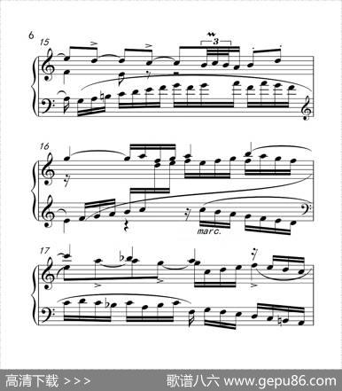 第六级三部创意曲（中国音乐学院钢琴考级作品1~6级）|巴赫