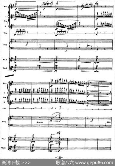 浦塞尔主题变奏与赋格曲（P1-P30）（管弦乐队总谱）|[英]布里顿