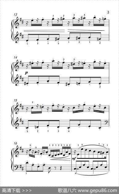第四级1.练习曲（中央音乐学院钢琴（业余）考级教程4-6级）|车尔尼