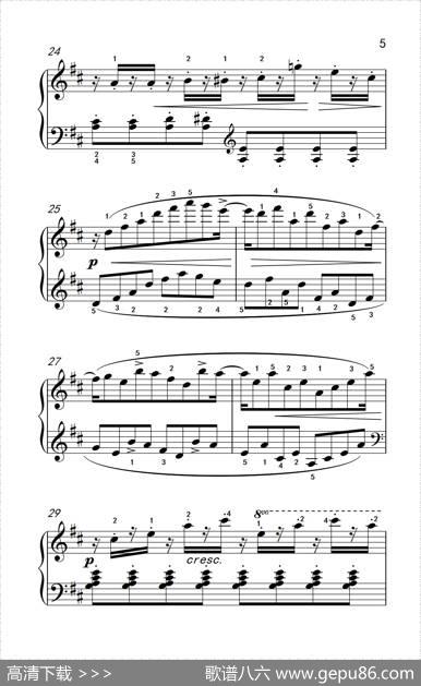 第四级1.练习曲（中央音乐学院钢琴（业余）考级教程4-6级）|车尔尼