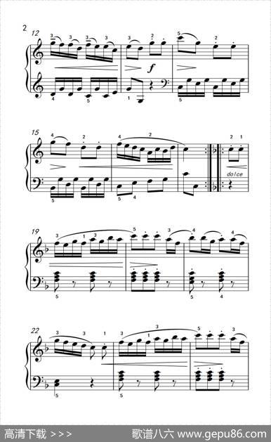 第四级1.回旋曲（中央音乐学院钢琴（业余）考级教程4-6级）|[奥]普莱耶尔