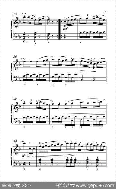 第四级1.回旋曲（中央音乐学院钢琴（业余）考级教程4-6级）|[奥]普莱耶尔
