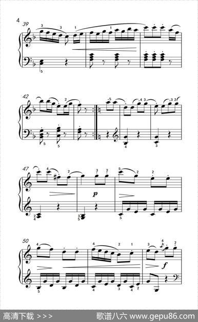 第四级1.回旋曲（中央音乐学院钢琴（业余）考级教程4-6级）|[奥]普莱耶尔