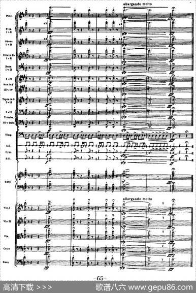 浦塞尔主题变奏与赋格曲（P31-P65）（管弦乐队总谱）|[英]布里顿