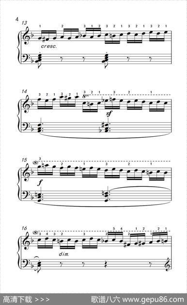 第五级1.练习曲（中央音乐学院钢琴（业余）考级教程4-6级）|[奥]车尔尼