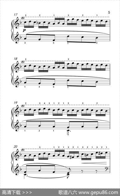 第五级1.练习曲（中央音乐学院钢琴（业余）考级教程4-6级）|[奥]车尔尼