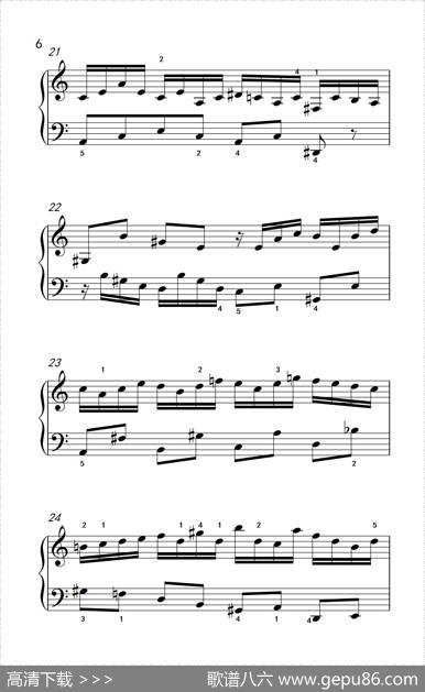 第五级1.二部创意曲（中央音乐学院钢琴（业余）考级教程4-6级）|[德]巴赫