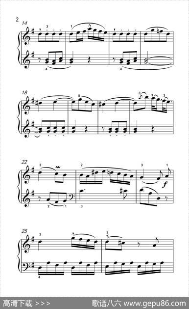 第五级1.G大调奏鸣曲第一乐章（中央音乐学院钢琴（业余）考级教程4-6级）|[奥]海顿