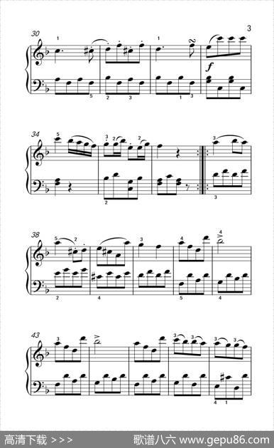 第五级2.回旋曲（中央音乐学院钢琴（业余）考级教程4-6级）|[德]贝多芬