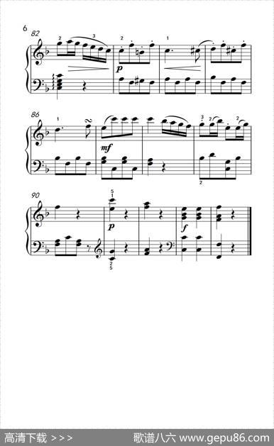 第五级2.回旋曲（中央音乐学院钢琴（业余）考级教程4-6级）|[德]贝多芬