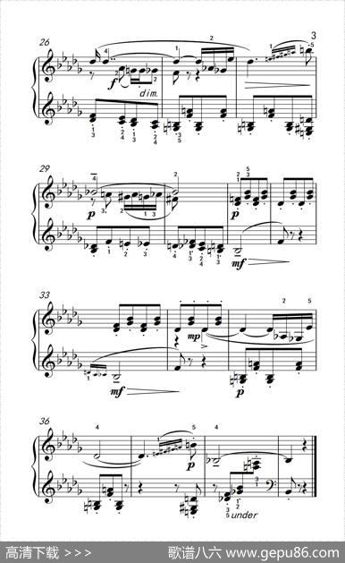第五级1.瞬息的幻想（中央音乐学院钢琴（业余）考级教程4-6级）|[苏]普罗科菲耶夫