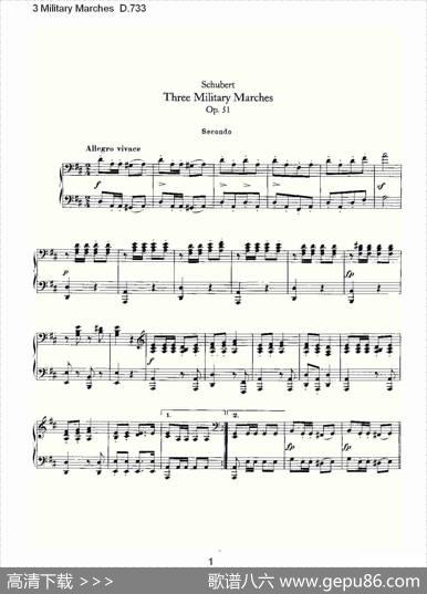 3MilitaryMarchesD.733（3士兵进行曲D.733）|弗兰茨·舒伯特