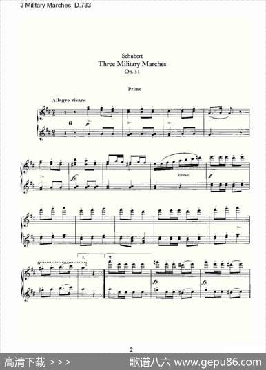 3MilitaryMarchesD.733（3士兵进行曲D.733）|弗兰茨·舒伯特