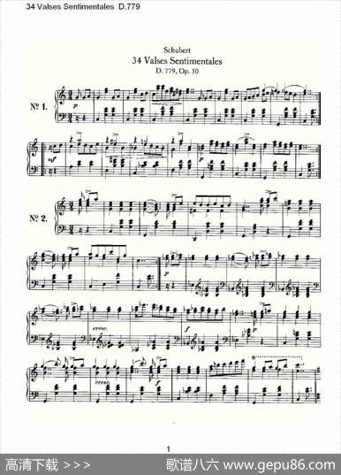 34ValsesSentimentalesD.779（34伤感圆舞曲D.779）