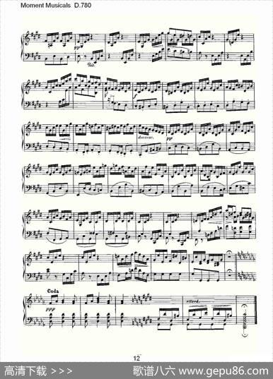 MomentMusicalsD.780（6首音乐瞬间）|弗朗兹·舒柏特