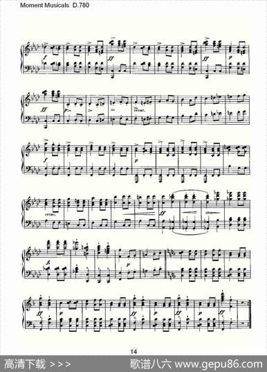 MomentMusicalsD.780（6首音乐瞬间）|弗朗兹·舒柏特
