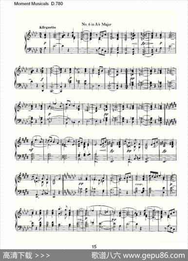 MomentMusicalsD.780（6首音乐瞬间）|弗朗兹·舒柏特