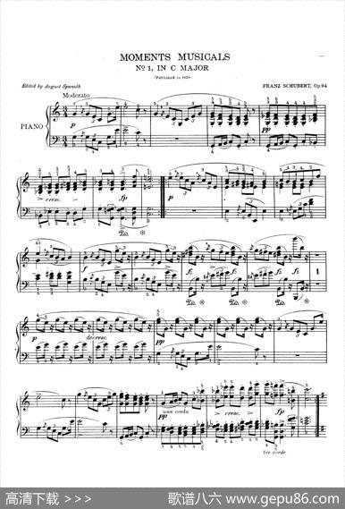 MomentMusicalsD.780（6首音乐瞬间）|弗朗兹·舒柏特