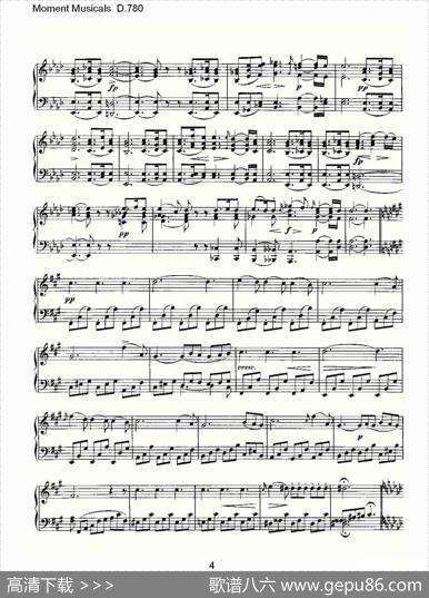MomentMusicalsD.780（6首音乐瞬间）|弗朗兹·舒柏特