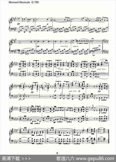 MomentMusicalsD.780（6首音乐瞬间）|弗朗兹·舒柏特