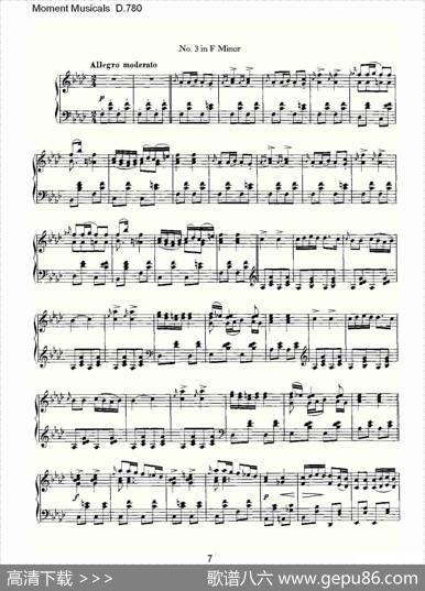 MomentMusicalsD.780（6首音乐瞬间）|弗朗兹·舒柏特