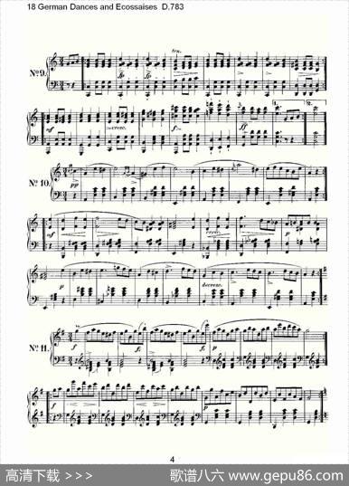 18GermanDancesandEcossaisesD.783（18德国舞曲与Ec）