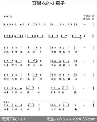 穿黑衣的小燕子 - 肖建荣|廖大劲