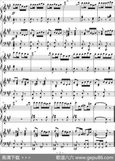 Soldiers'Chorus（卡门序曲）（四手联弹）