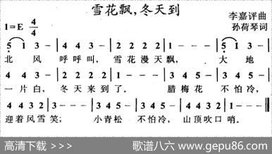 雪花飘，冬天到 - 孙荷琴|李嘉评
