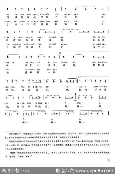 [俄]鹤群 - 拉·甘姆查托夫|扬·弗伦凯尔薛范译配