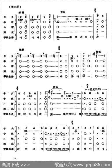 潮剧音乐：开场锣鼓|陈华记谱
