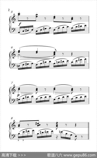 第六级3.练习曲（中央音乐学院钢琴（业余）考级教程4-6级）|[法]拉克