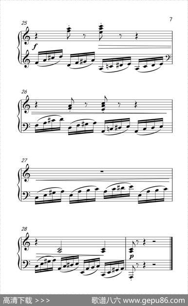 第六级3.练习曲（中央音乐学院钢琴（业余）考级教程4-6级）|[法]拉克