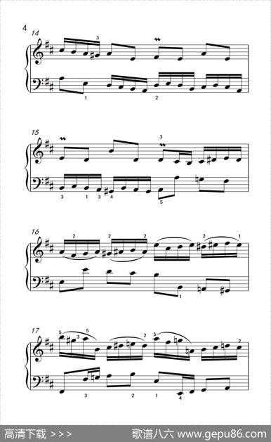 第六级1.二部创意曲（中央音乐学院钢琴（业余）考级教程4-6级）|[德]巴赫