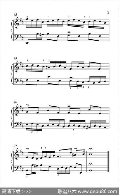 第六级1.二部创意曲（中央音乐学院钢琴（业余）考级教程4-6级）|[德]巴赫