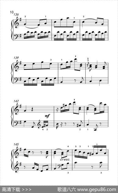 第六级1.G大调奏鸣曲（中央音乐学院钢琴（业余）考级教程4-6级）|[奥]海顿