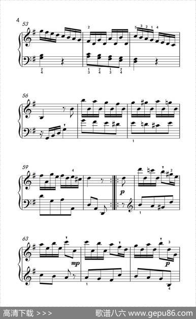 第六级1.G大调奏鸣曲（中央音乐学院钢琴（业余）考级教程4-6级）|[奥]海顿