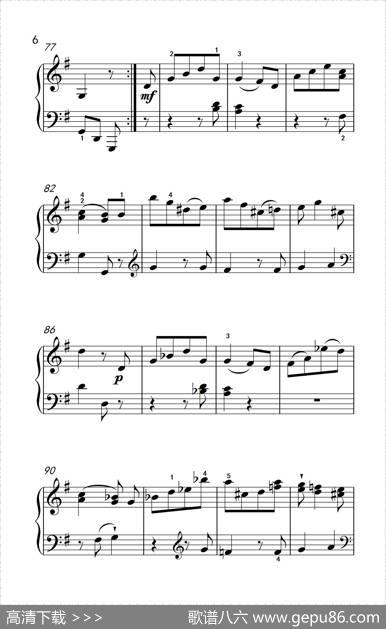 第六级1.G大调奏鸣曲（中央音乐学院钢琴（业余）考级教程4-6级）|[奥]海顿