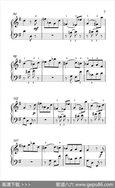 第六级1.G大调奏鸣曲（中央音乐学院钢琴（业余）考级教程4-6级）|[奥]海顿